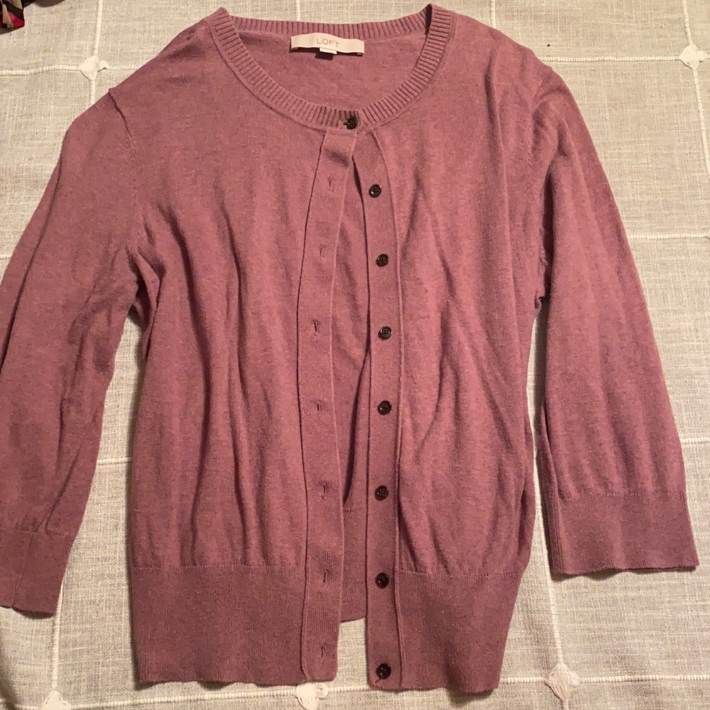 Ann Taylor Loft Lavender Cardigan; GREAT CONDITION